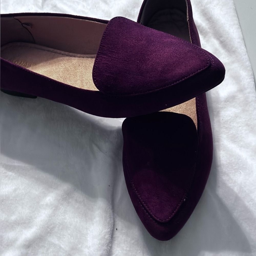 Old Navy Women's Plum Suede Pointed-Toe Flats